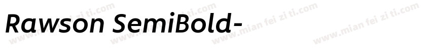 Rawson SemiBold字体转换